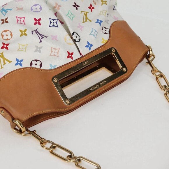 LOUIS VUITTON Monogram Multicolor Judy MM Bag 2Way White M40255 LV Auth 127584V - Picture 7 of 15